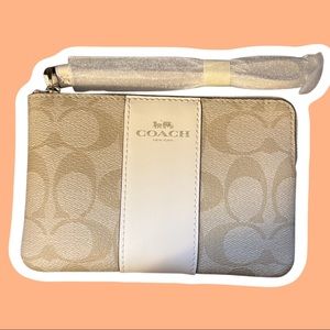 Coach Corner Zip Wristlet